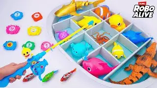 [🦈Toy ASMR🦈] Baby Shark & Zuru Robo Gold Shark & Crocodile Playset ASMR Satisfying with Unboxing