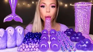 MOST POPULAR FOOD FOR ASMR *PURPLE FOOD* CLOUD JELLY, ALOE VERA SHEET JELLY, ROPE JELLY MUKBANG 먹방