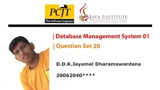 Question Set 20 | Database Management System | Java Institute