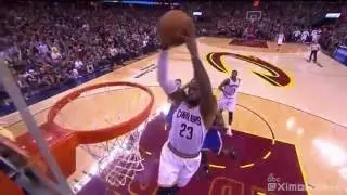 LeBron James Monster Alley Oop Dunk   Warriors vs Cavaliers   Game 6   June 16, 2016   NBA Finals