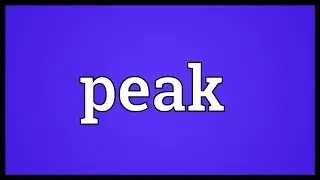Peak Meaning