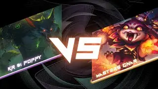 KR#1 Poppy playing Warwick vs Masters Gnar TOP with ENG SUB[Rank Pros]