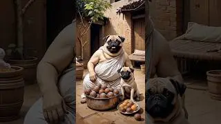 Kuku pug eating a tub of Gulaabjamun 😋 #kukutv1209 #cuckootv #kukutv #asmrvideo #foodvideos
