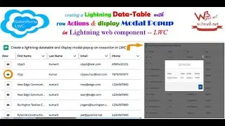 LWC Datatable with Row Actions and Display a Modal Popup on Click View Icon Button &ndash; LWC