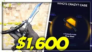 ACCIDENTALLY OPENED A BUTTERFLY KNIFE AND HOWL (Skinclub CS2 Case Opening)