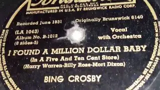Bing Crosby - I Found A Million Dollar Baby (1931)