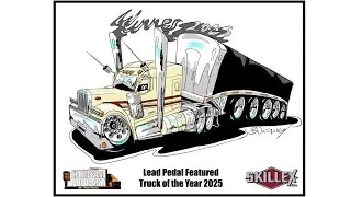 Custom Truck Caricature Art | Hand-Drawn Big Rig Illustration by Bruce Outridge Productions