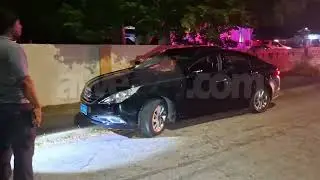 Auto birando a dal dama peaton na Edisonstraat Companashi