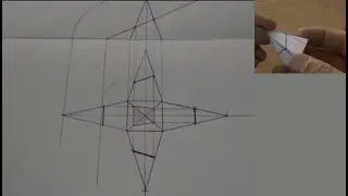 Desarrollo de pir&aacute;mide cuadrangular y de su secci&oacute;n.