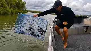 CATCHING CRABS | Set CRAB POTS | New BOAT!!!