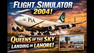 // Flight Simulator 2004 // PIA747 landing at Allama Iqbal Intl. Airport, Pakistan//