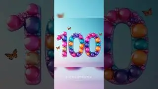 100 to 00 in colorful bubbles! 🫧✨ #BubbleCountdown #arts #creativenumberscreative  #ColorfulNumbers