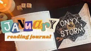 JANUARY READING JOURNAL ✨ a crafty journal with me using gold foil techniques