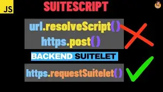SuiteScript API's :  https.requestSuitelet = url.resolveScript + https.post() | Call a Suitelet