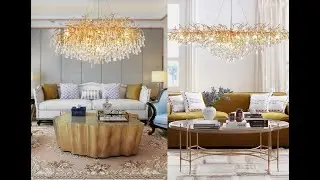 New Style Luxury Crystal Chandelier Tree Branch Teardrop shaped Glass Clear Living Dining Room Ceili