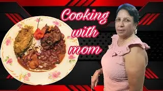 Cooking Redbeans, Rice & Stewed Chicken | Mom's Cooking