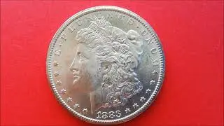 1883 CC Die chip & Die Crack Morgan Dollar