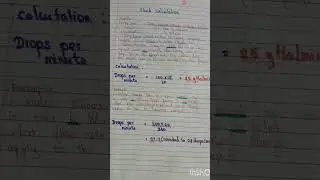 Fluid calculation/IV drop calculation💧