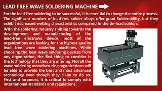 Lead free wave soldering machine &ndash; Details about the work process of wave soldering devices