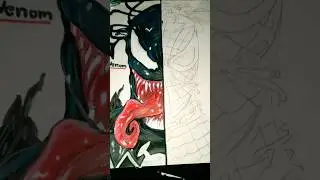 🥰venom and spiderman half face😈Part 2 #shorts #shortsfeed