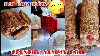 HOW TO MAKE HOT DOG ROLLS / HOT DOG BREAD ROLLS / USING SANDWICH BREAD CRAMBS AND EGG #short