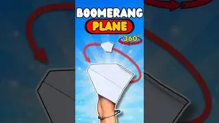 Boomerang plane that really flies back 🪃✂️#shorts #boomerangplane #boomerang #paperplane #diy #craft