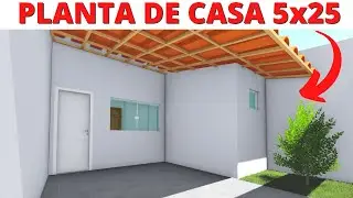 PLANTA DE CASA COM 03 QUARTOS (01 SUÍTE) 5x25 METROS!