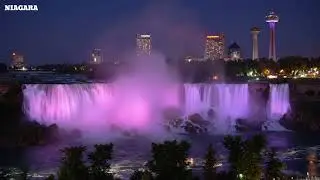Night Ambiance. Niagara Falls Relaxing Sounds | Natural White Noise for Sleep and Focus!