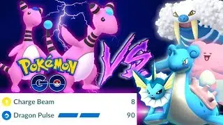 SHINY AMPHAROS W/ DRAGON PULSE GAMEPLAY POKEMON GO | SHINY LUGIA SHINY DRAGONITE & SHINY ABSOL