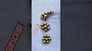 Beads flower stitch #embroiderytechniques #handmade #handwork #handembroidery #sewing #embroidery