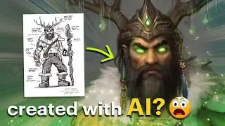 Fantasy Character Illustration: Sketch to Full Color with Vizcom AI