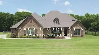 Owasso, OK Home with pool on 1/2 acre lot and 4 car garage!