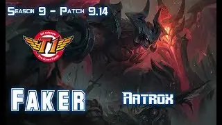 SKT T1 Faker AATROX vs SYLAS Mid - Patch 9.14 KR Ranked