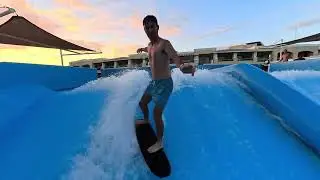 Tyler on Flowrider in Cancun