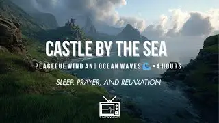 Castle by the Sea 🌊 | Peaceful Wind & Ocean Waves • 4 Hours for Sleep, Prayer & Rest