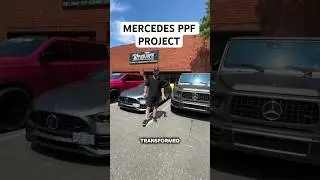 We Wrapped Both These Mercedes With Satin PPF🔥 #carwrap #mercedes #wrap #vinyl #shorts #trending