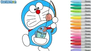 Doraemon Coloring Book ドラえもん Anime Colouring Pages Rainbow Splash rscb