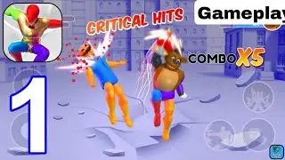 Merge Superhero Fighting - Gameplay Walkthrough Part 1 Tutorial Levels 1-10 (iOS,Android)