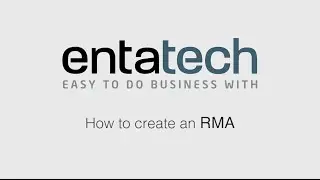 Entaonline How To: Create an RMA