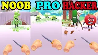 NOOB vs PRO vs HACKER in Hit Tomato Run | MRKGameplay