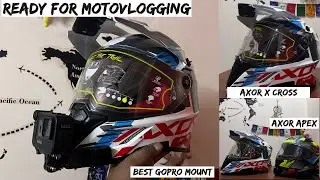 Finally Axor X Cross Is ready for Motovlogging | How To Mount Gopro On Helmet ||