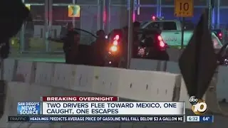 Chase ends at border, minivan escapes into Mexico