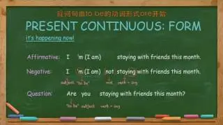 How to Use the Present Continuous (Chinese subtitles)