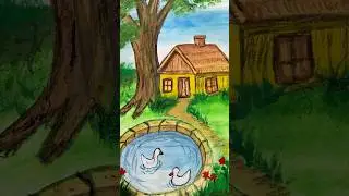 Beautiful Scenario #art #new #watercolor #painting #easydrawing #drawingtutorials