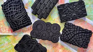 Печать на гелевых пластинах с использованием поролоновых штампов &mdash; как это сделать.