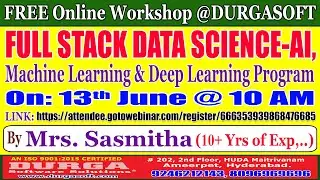 FULL STACK DATA SCIENCE-AI (FREE Workshop) Online Training @ DURGASOFT