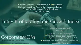 Proof of the Corporate Governance is in the Earnings - focus from Accounting to Accountability