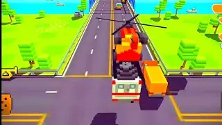 🚑 Ambulance Rescue & Helicopter Lift in Blocky Highway! 🚁 Gameplay video #blockyhighway #games