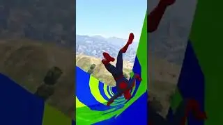 GTA 5 V Spiderman Parkour Jump Sky Ramp | Water Ragdolls Fails (Euphoria Physics Showcase)
