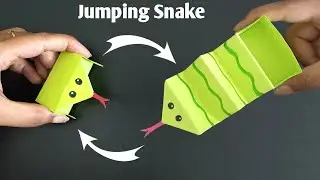 Origami Jumping Paper Snake | How To Make Origami Moving Toy | Origami Fidget Toy | Paper Craft Idea